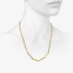 14k solid long link chain