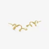 18k spiral snake earrings
