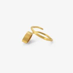 22k thick & thin wrap ring with rubellite tourmaline