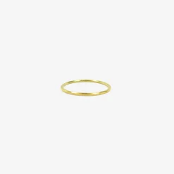 22k thin hammered band, size 5