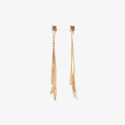 14k three tassel sail earrings on posts