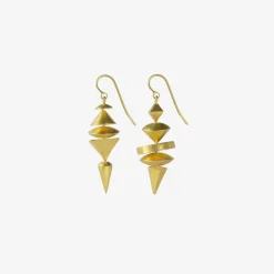 22k 5-tiered neo-geo earrings