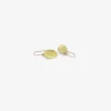 18k tiny rectangular hammered scallop earrings