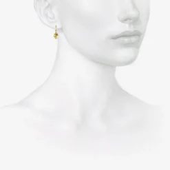 18k tiny walnut earrings