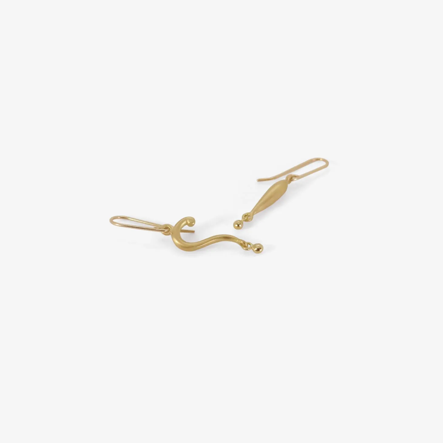 18k tiny wtf!? earrings