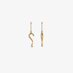 18k tiny wtf!? earrings