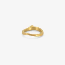 22k wave ring with marquis diamond, .11ct