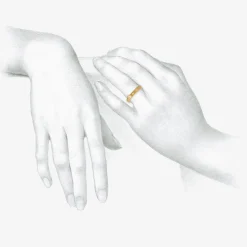 22k wave ring with marquis diamond, .11ct