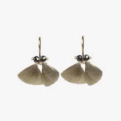 18k white gold & black diamond moth wings