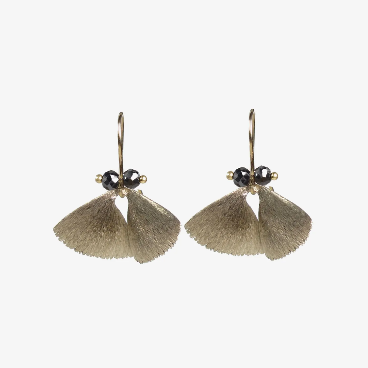 18k white gold & black diamond moth wings