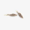 18k white gold & lavender diamond twist earrings