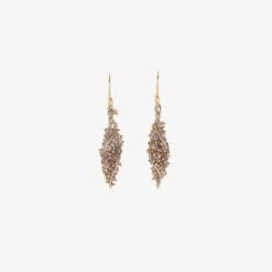 18k white gold & lavender diamond twist earrings