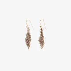 18k white gold & lavender diamond twist earrings