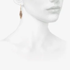 18k white gold & lavender diamond twist earrings