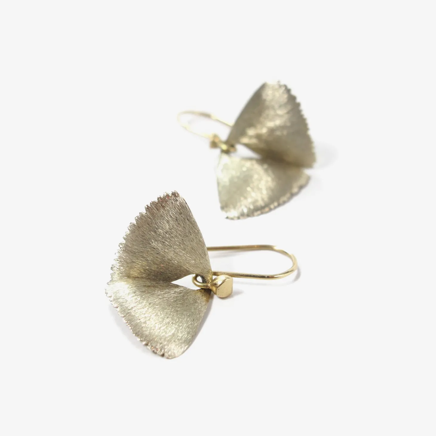 18k white gold moth wings