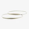 14k white gold small oval hoops