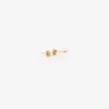 14k yellow gold & diamond extra large blossom studs, .12ct