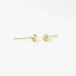 14k yellow gold & diamond large blossom studs