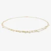 18k yellow gold double tiny random dots necklace