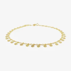 18k yellow gold evenly dotted bracelet