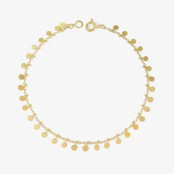 18k yellow gold evenly dotted bracelet