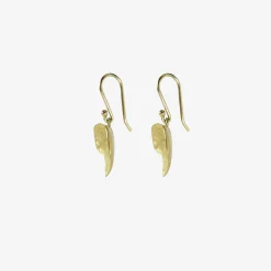 18k yellow gold ivy leaf earrings