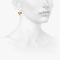 18k yellow gold ivy leaf earrings