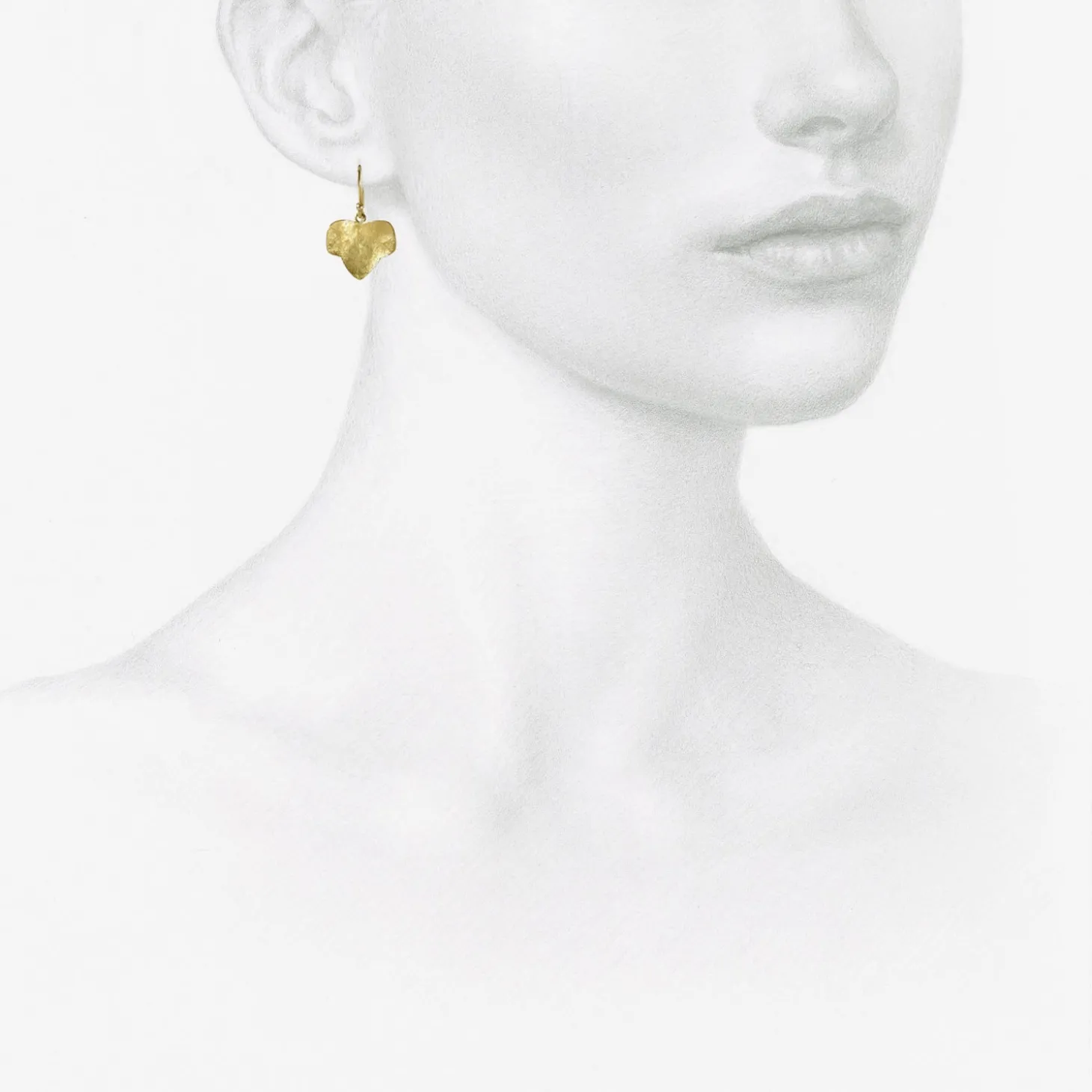 18k yellow gold ivy leaf earrings