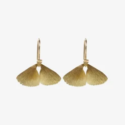 18k yellow gold moth wings