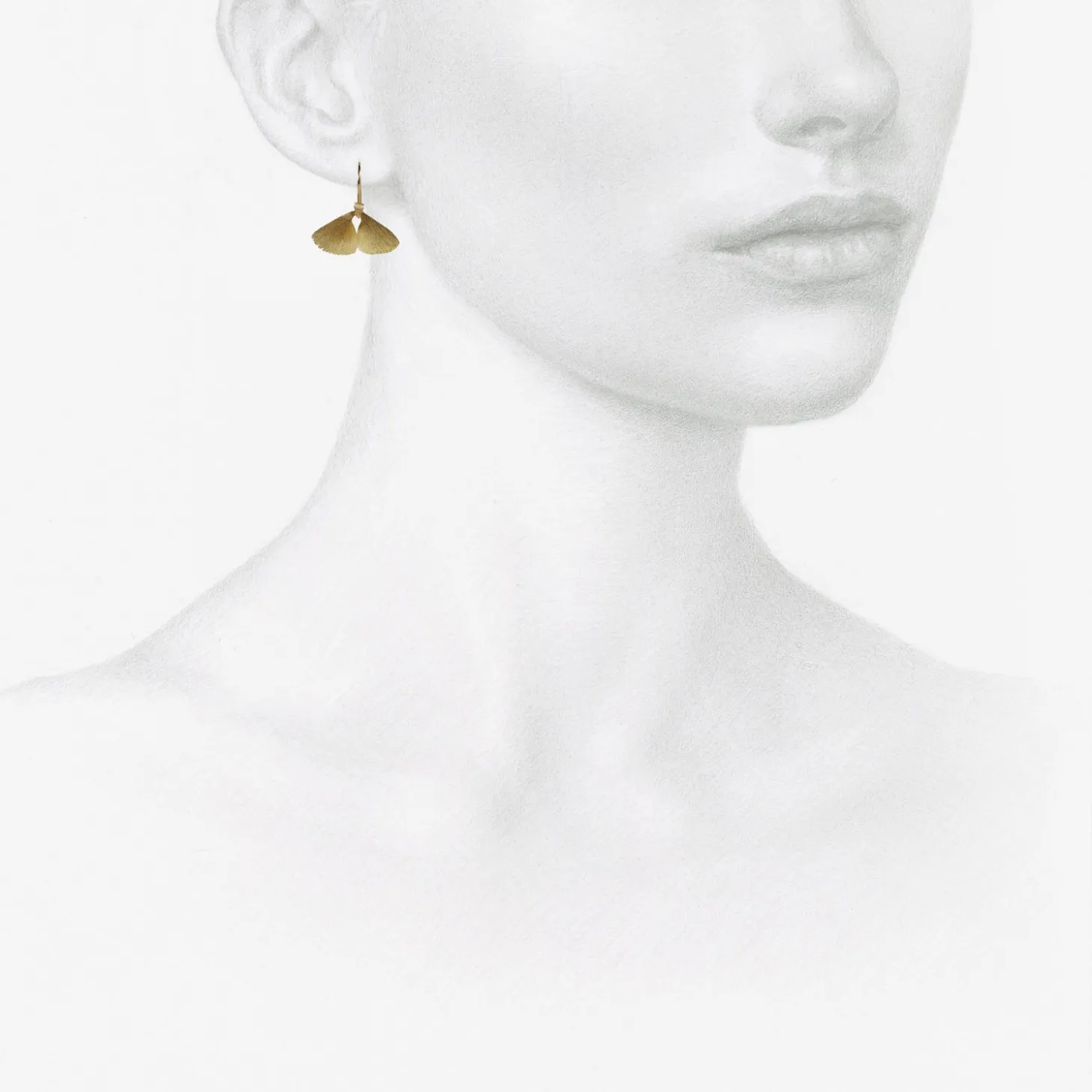 18k yellow gold moth wings
