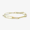 22k yellow gold paperclip link bracelet