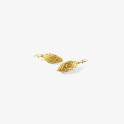 24k yellow gold plated pinecones