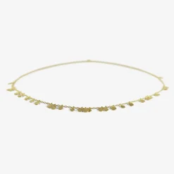 18k yellow gold random dots necklace