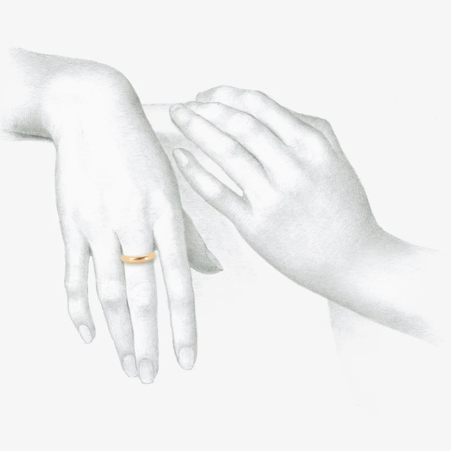 14k yellow gold ring, size 7 3/4