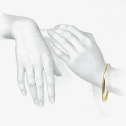 14k yellow gold skinny bangle