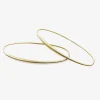 14k yellow gold small oval hoops