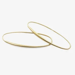 14k yellow gold small oval hoops