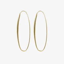 14k yellow gold small oval hoops