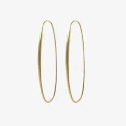 14k yellow gold small oval hoops