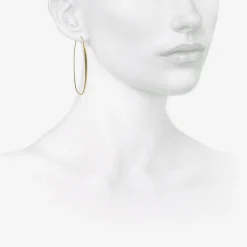 14k yellow gold small oval hoops