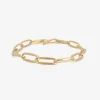 14k yellow gold solid link chain bracelet