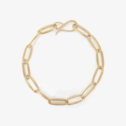 14k yellow gold solid link chain bracelet