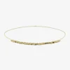 18k yellow gold tiny dots arc necklace