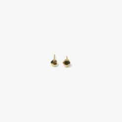 14k yellow gold tiny pebble studs