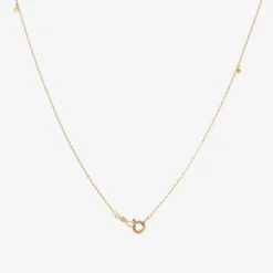 18k yellow gold tiny scattered seed necklace