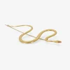 large 18k snake pin