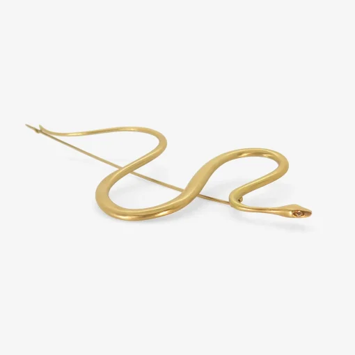 large 18k snake pin