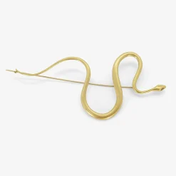 large 18k snake pin
