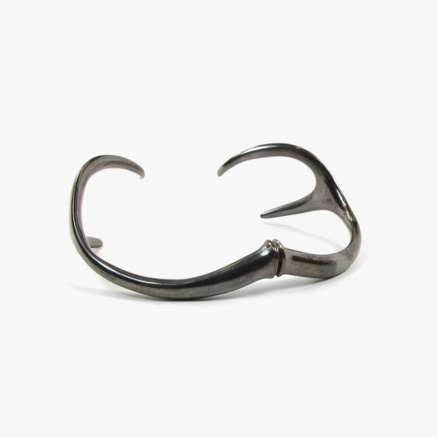 oxidized bronze antler cuff
