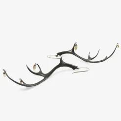 oxidized bronze large antler earrings